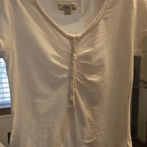 So Wear It Declare It Cream Short Sleeve Top